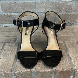 INC International Concepts Black Textured Heels
